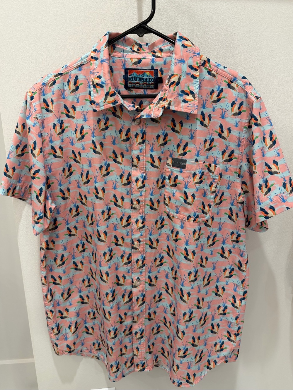 Burlebo Pink Ducks performance button up